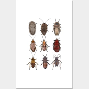 8bit pixel cockroach pattern Posters and Art